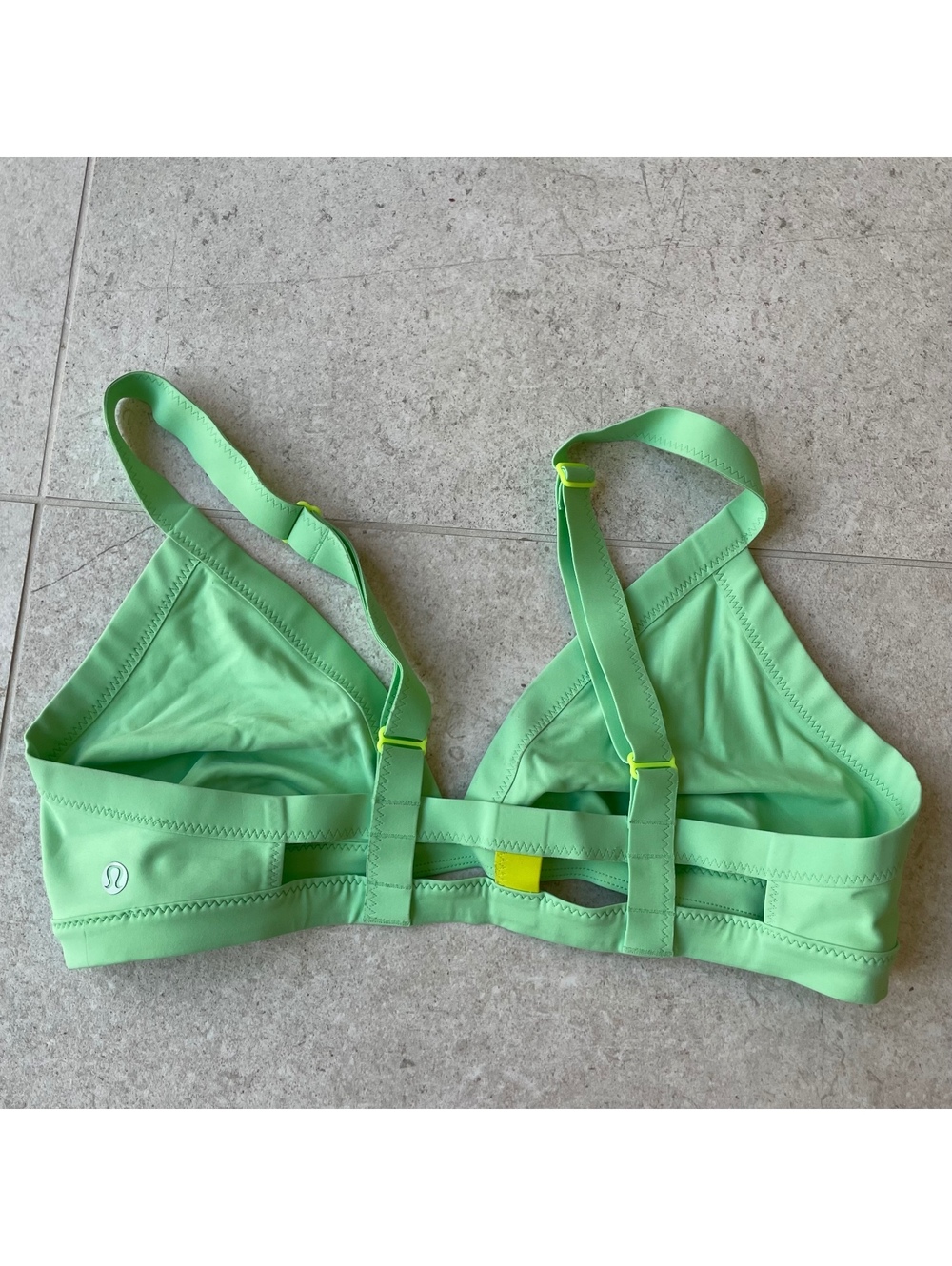 Lululemon Women's Size 6 Mint Green Bikini Set with Yellow Trim - Picture 7 of 8